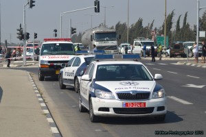 ניידות בגזרת התאונה בניצנים - צילום: אפי אליאן